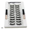 1/2pcs Kit de yeux magnétiques avec eye-liner naturel épais Lg Eye Les Extensi réutilisable faux yeux outil de maquillage TSLM1 A1Hg #