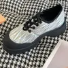 Luxe casual schoenen Designer Women Mary Jane Vintage Platform Dames Leerschoenen Zwart Bruin Zilver gekreukt kalfsleer