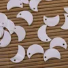 Charms 50st 8mmx12mm Moon Shape Natural White Mother of Pearl Shell Loose Pendants Accessories Diy Jewelry Making