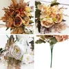 Декоративные цветы YOMDID, осенние искусственные цветы, шелковый пион, большой букет роз, поддельный для свадебного стола, подарок, Рождественский декор для дома, комнаты, сделай сам