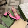 designer women sandals 7.5cm heels fashion luxury sandal chunky heel prom evening womens shoes guccis