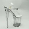 Sapatos de dança laijianjinxia 20cm/8 polegadas pvc modelo superior sexy exótico plataforma de salto alto festa sandálias femininas pólo e008