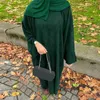 Ethnic Clothing Womens Elegant Casual Abaya Muslim Long Skirt Headscarf Dress Solid Loose Soft Comfy Fashion Women's
