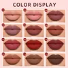 Qibest 12pcs Ustaw Matte Veet Lip Gloss Wodoodporny LG LG N-Stick Liquid Lipstick Cosmetic Beauty Makeup Lipgloss 32BQ#