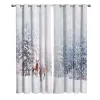 Rideaux Neige Hiver Noël Amour Heureux Rideaux pour Traitement De Fenêtre Stores Rideaux Rideaux De Fenêtre pour Salon Chambre Stores