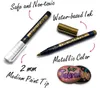 10PCS Medium Tip Metallic Marker Pens Set for Black Paper Rock Painting Scrapbooking Crafts Card Making Ceramics DIY Po 240320