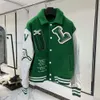 Baseballjacke Winter Leder 3D-bedruckter Strickjackenmantel lvse Designer Männer und Frauen Lose grünes Sweatshirt Hip Hop Herrenbekleidung