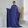 Ropa étnica Ramadán Eid Una pieza Jilbab Mujeres musulmanas Oración Ropa Hijab Vestido con capucha Abaya Dubai Cubierta completa Khimar Niqab Islam