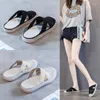 Slippers 2024 Summer Lace Fisherman Shoes Girl Lazy Flat Breathable Casual