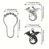 12st Shaped Hooks, Decorative Home Flying Winged Dragon Medieval Fantasy Fairytale Mythical Beast Rustproof duschgardin