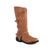 Boots Women's Trend 2024 Czarne brązowe okrągłe palce western kowboja Texana Winter Ladies Buty w ofercie