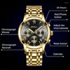 Montres-bracelets 2024 Biden Mode Hommes Quartz Acier inoxydable Homme Montres Calendrier étanche Horloges lumineuses Mouvement