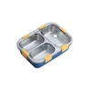 MeyJig Portable Lunch Box 304 Stainless Steel Liner with Tableware Camping Picnic Food Container Bento 240312