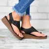 Sandali 2022 Nuove donne estive cinghia sandali piatti da donna piatto aperti scarpe casual solide zeppe di roma perizoma sandali sexy scarpe da donna sexy