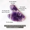 Amethyst Gua Sha Face Lifting Massage Tool Jade Gua مكشطة الجسم مذيع الوجه النحت العناية بالبشرة الجمال Scra detox spa 86hx#