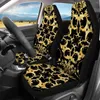 Car Seat Covers Golden Baroque Pattern Accessories Soft Non-Slip Washable Interesting Anti-dirt Front Back Cover Set For Auto Truck Van