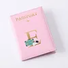 Creative color printed letter pu leather multifunctional passport holder SIM card ID bag leather case direct sale