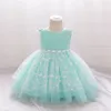 Robes pour filles, tenue de 1er anniversaire, vêtements pour bébés, perles, princesse, baptême, enfants de 1 an, cadeaux de noël