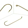 Hophooks Shaddock Fishing 300pcs/Box Golden Fly Hooks Long Shank Streamer Fly Tying Fishing Hooks مع صندوق