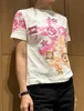 デザイナーTシャツの女性半袖のネクタイの輝くラインストーン女性Tシャツトップティーアンダーシャツ