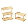 Kitchen Storage Wood Rack Spice Desktop Supplies Desk Bookshelf Tabletop Display Shelf For Men Decor Countertop