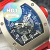 RM Racing Wrist Watch RM010 18K Gold White Hollow Out Date 39 * 48 mm