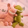 Gevulde Pluche Dieren 28 CM Kawaii Smi Dieren Knuffels Speelgoed Grote Tanden Konijn Nijlpaard Dinosaurus Haai Koala Stuff Dier Speelgoed Voor Kinderen Geschenken L240320