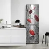 Naklejki czerwone pudełko na lodówkę naklejki drzwi 3d lodówka tapeta klezera Linia Linia Winyl Film Decor Decal Art Mural Kitchen