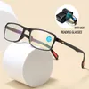 Солнцезащитные очки TR90, складные очки для пожилых людей, анти-синий светильник, черные, полностью прозрачные линзы, портативные очки для дальнозоркости, очки для дальнозоркости