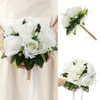 Decorative Flowers Wedding Bouquets For Bride Artificial Rose Party Church Ceremony Anniversary Decoration Dropship