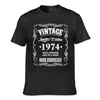 T-shirts pour hommes Hommes Chemise Femmes Anniversaire personnalisé 45ème Idées cadeaux pour vintage personnalisé en 1974 vieilli parfaitement