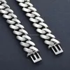 Wholesale Hip Hop Jewelry 10mm 925 Silver Chains Men Necklace Solid 18k Gold Plated Plain Cuban Link Chain Necklace