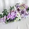 Flores decorativas delicada gota de água buquê de flores proposta buquê artificial cluster exclusivo