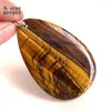 Pendant Necklaces Women's Men's Fashion Jewelry Natural African Lron Tiger's Eye Necklace Hawk's Gem Timeless Gift For Boyfriend BE590