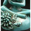 彫刻中国の彫刻された彫像像古代の美しさ自然のターコイズ装飾的なアートハンドクレイジー