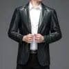 Spring and Autumn Haining Genuine Leather Jacket for Mens Suit Sheep Slim Fit Short