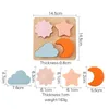 Trier des jouets d'empilage de nidification bébé Montessori Stars Silicone Moon Stacking High Blocy Blocs Wood Board Board Games Childrens Education Gifts 24323