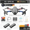 Electric/Rc Aircraft F9 Gps Drone 6K Dual Hd Camera Professional Aerial Pography Brushless Motor Foldable Quadcopter Rc Distance 200 Dhgfr