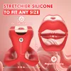App Remote Vibrator Cockring Penis Lip Shaped Silice Cock Ring para Homem Ejaculati Erecti Sex Toys para Homens Casal Anéis 18 Q8S6 #