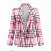 Ternos femininos blazers casual pequeno terno jaqueta outono e inverno europeu e americano temperamento fino curto profissional feminino casaco