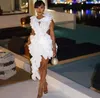 CMYAYA 여성 식용 나무 곰팡이 계층화 된 높은 비대칭 볼 가운 드레스 섹시 클럽 파티 이브닝 ​​스트리트 드레스 240321