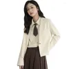 Women's Suits Insozkdg High Quality 2024 Spring Autumn Arrival Small Suit Jacket Women Unique Design Short Casual Blazers Clothing