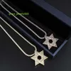 Delikat 925 Sterling Silver Star of David Halsband Mens Moissanite Necklace