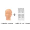 False Eyeles Handmade Training Les Mannequin för nybörjare som undervisar Les Eye Extensi Tools Silice Eye and Face D86U#