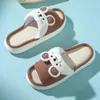 Pantofole per donna Design Cartoon Infradito Scarpe da casa in cotone e lino da donna Scivoli Casa casual per quattro stagioni