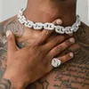 Hip Hop Jewelry Miami Men Pendant Necklace S925 Sterling Silver Iced Out Moissanite Cuban Chain