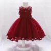 Vestidos de niña Vestido de tutú de encaje Vestidos de boda para bebé Fiesta para niños durante 2 años Cumpleaños Princesa infantil