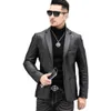 Spring and Autumn New Genuine Leather Coat Mens Sheepskin Suit Korean Slim Fit Motorcycle Jacket Commuter Wear