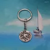 Keychains Sea Wave Seagull Keychain Vintage Ocean Beach Surf Spiral Vocation Jewelry