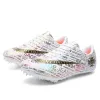 Sneakers Men Kids Track Field Training Spikes Shoes Women Athlete Running Nail Newspaper Graffiti Shoes Mens Spike Racing Sneakers